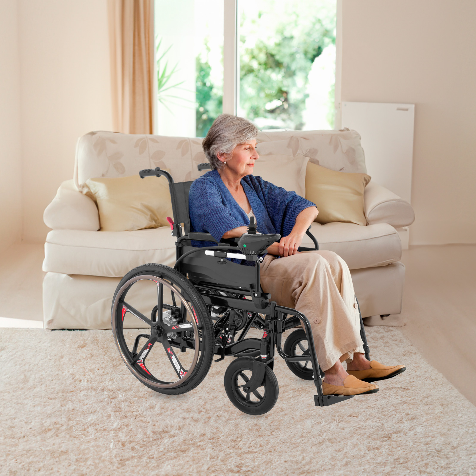 Silla De Ruedas Eléctrica Todo Terreno Con Diseño Plegable
