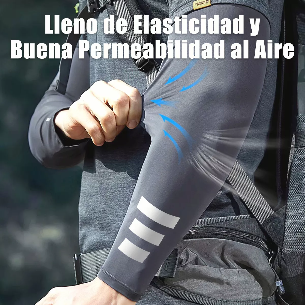 6 Pares Mangas Protectoras Para Sol, Deporte Con Reflejante 6 Colores