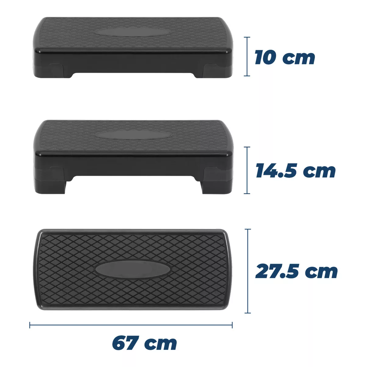 Banco Escalon De Ejercicio Step Rutinas Aerobics Ajustable Color Negro