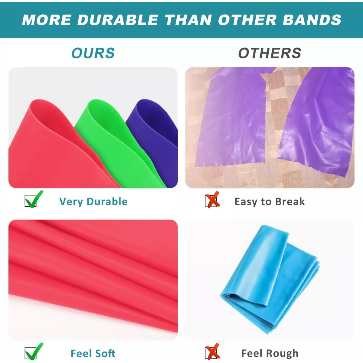 Bandas Elásticas De Resistencia Ejercicio Fitness Yoga 6 Pcs