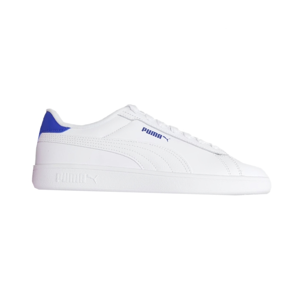 Tenis Puma Smash 3.0 L Blanco-Azul de Hombre 390987 24