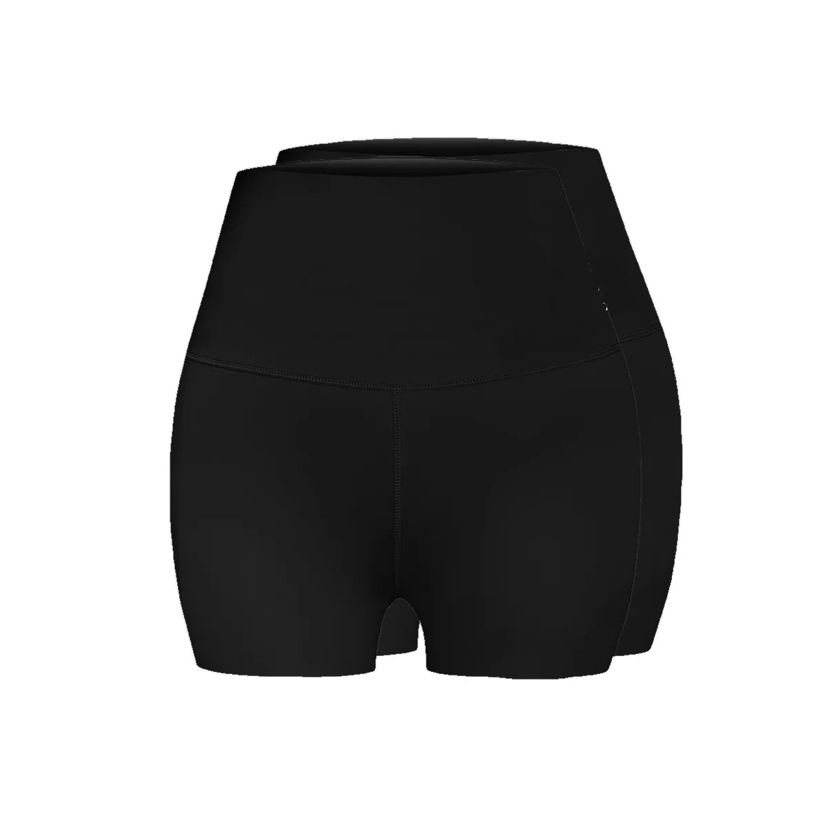  2 Pcs Pantalones Cortos De Gimnasio Licra Fit Negro Talla:XL65kg-80kg