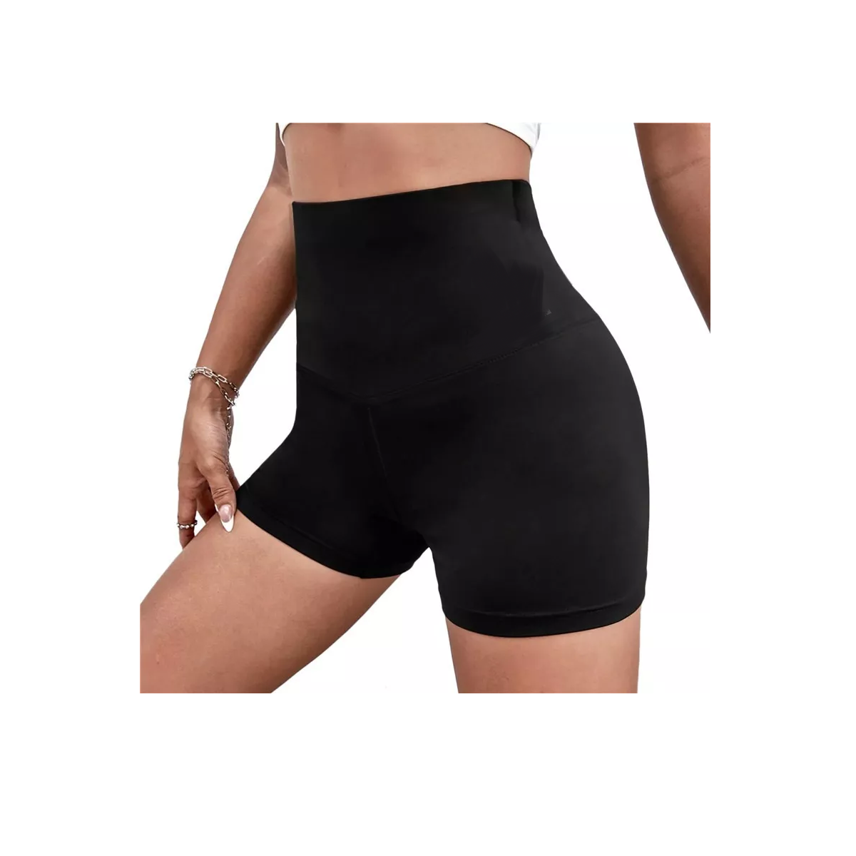  2 Pcs Pantalones Cortos De Gimnasio Licra Fit Negro Talla:XL65kg-80kg