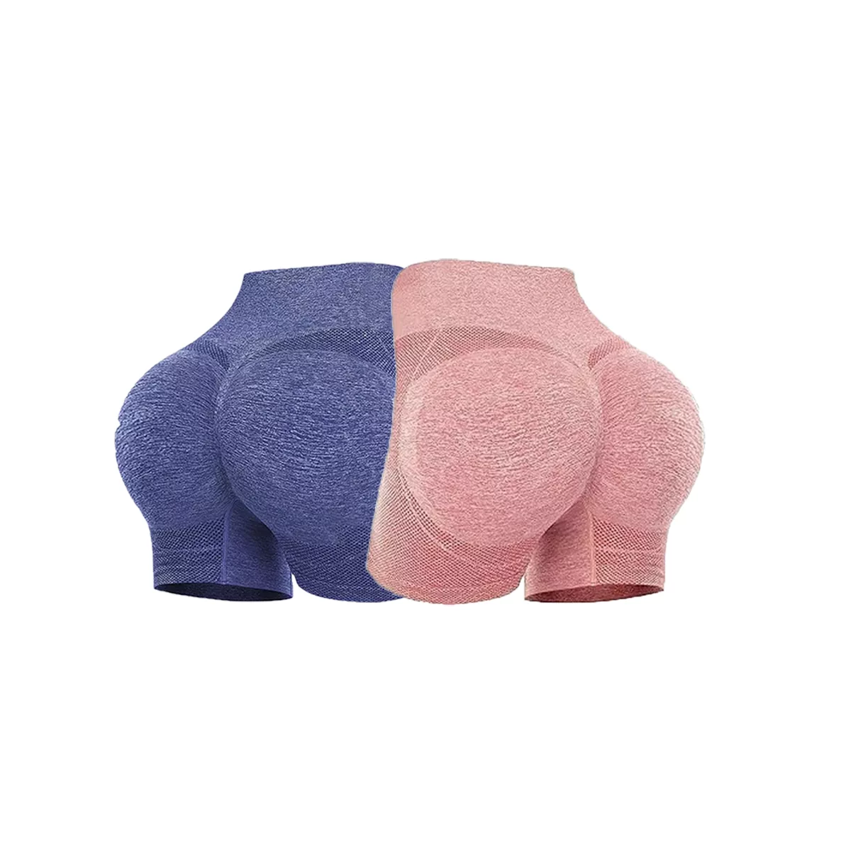 2pzs Short De Licra Para Mujer Fitness Sports Rosa+Azul L/XL