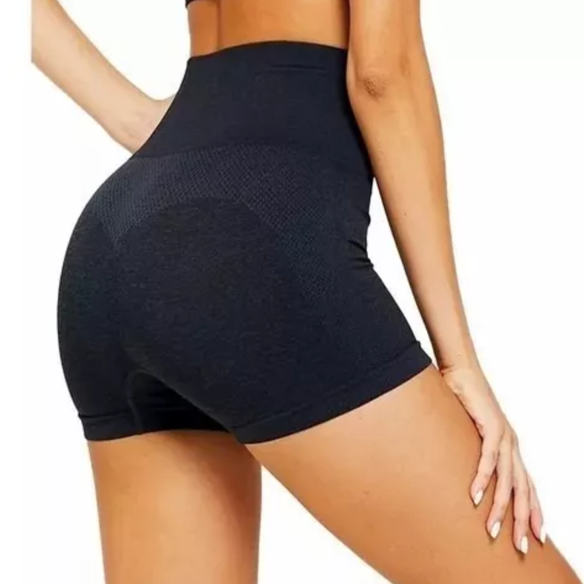 2pzs Short De Licra Para Mujer Fitness Sports Negro+ Gri L/XL
