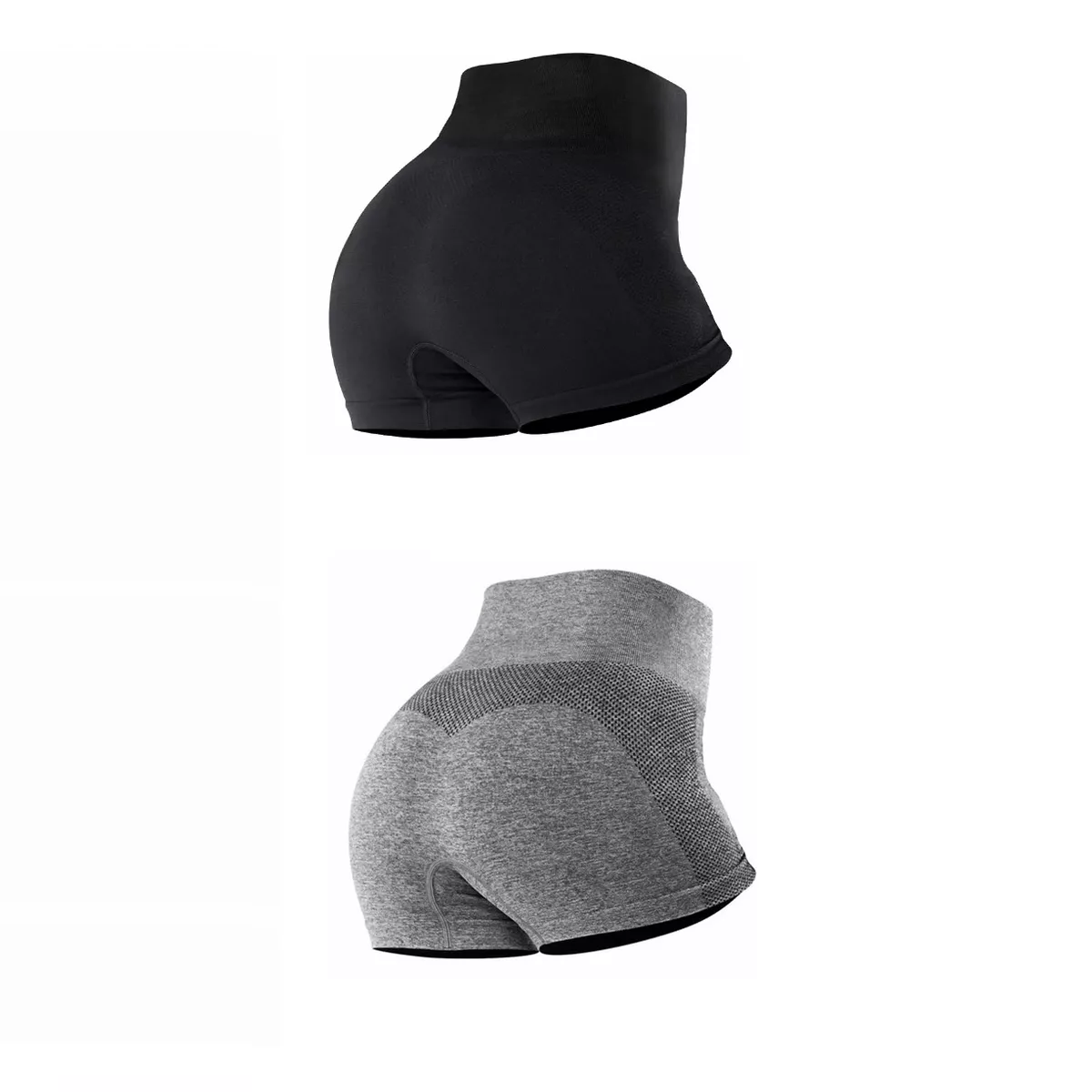 2pzs Short De Licra Para Mujer Fitness Sports Negro+ Gri L/XL