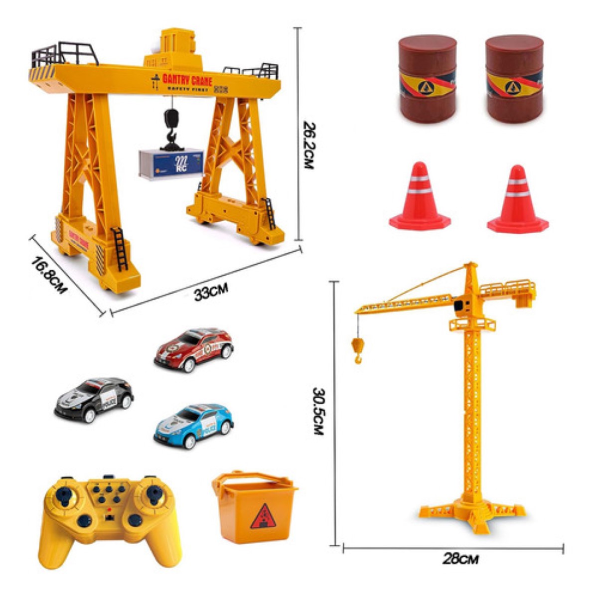 Set Grúa De Pórtico Control Remoto 11 Canale Con Música AMARILLO