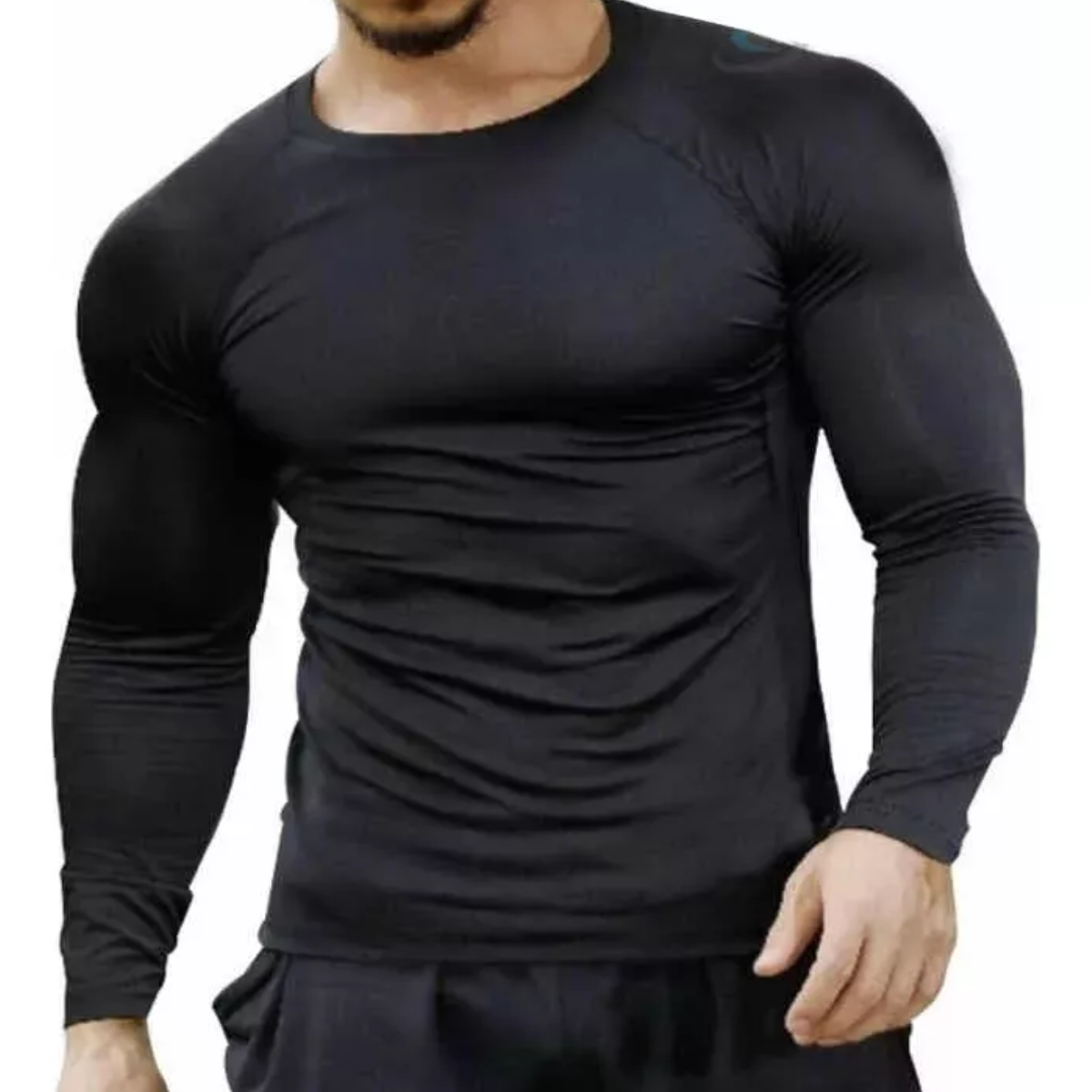 2pz Playera Licra Deportiva Compresion Gym Negro Talla: M