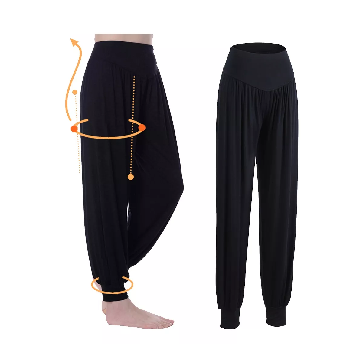 Pants Deportivo Mujer P/yoga, Baile, Pilates Y Entrenamiento Negro Talla XL