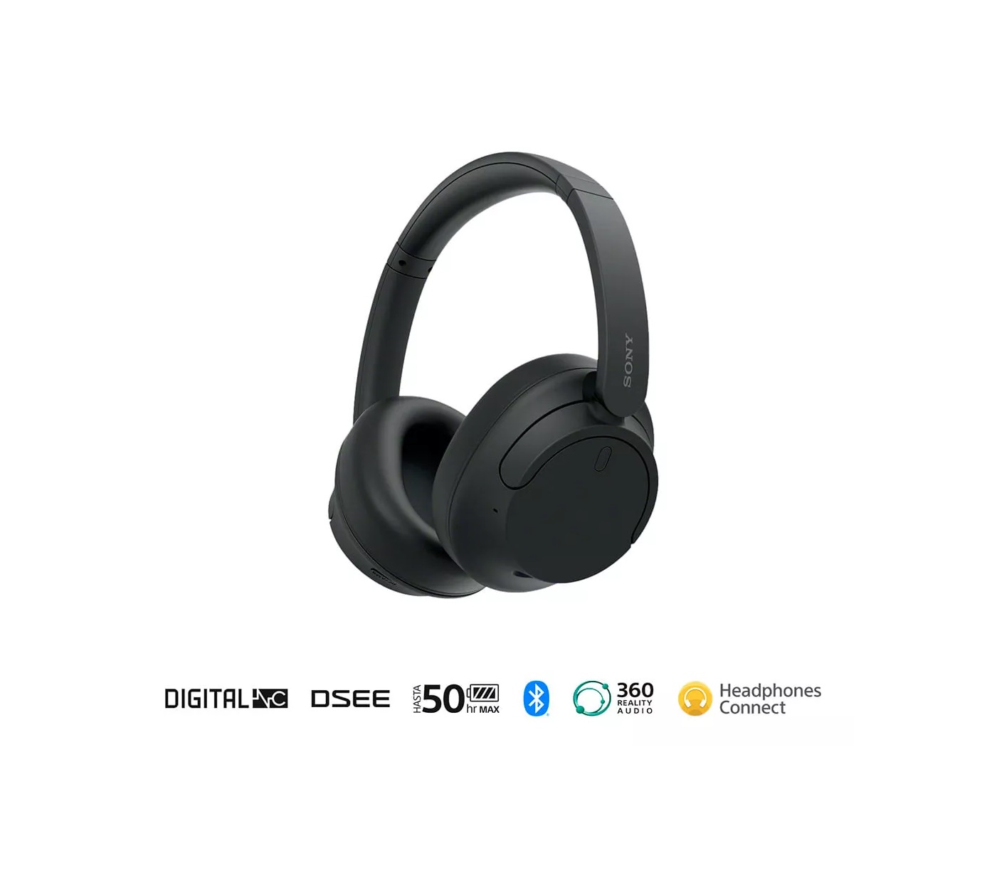 Audífonos Sony Diadema Inalámbricos Bluetooth Con Cancelación De Ruido Modelo: WH-CH720N Color Negro