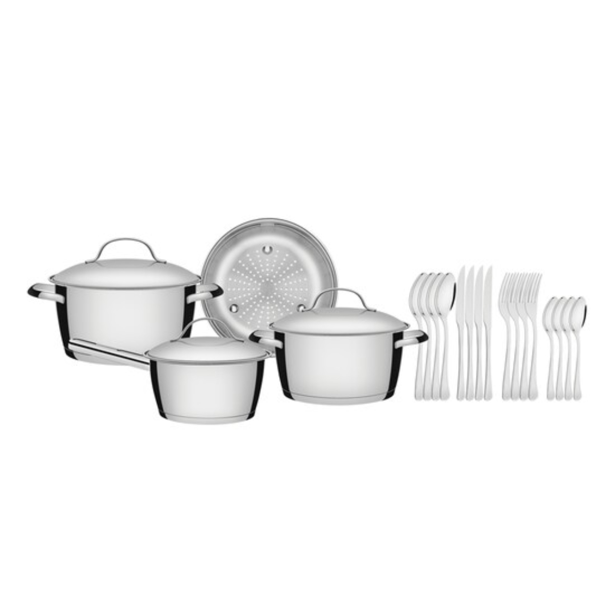 Batería de Cocina Tramontina 65650/243 Allegra 23 Pzas Acero Inox ENDY4