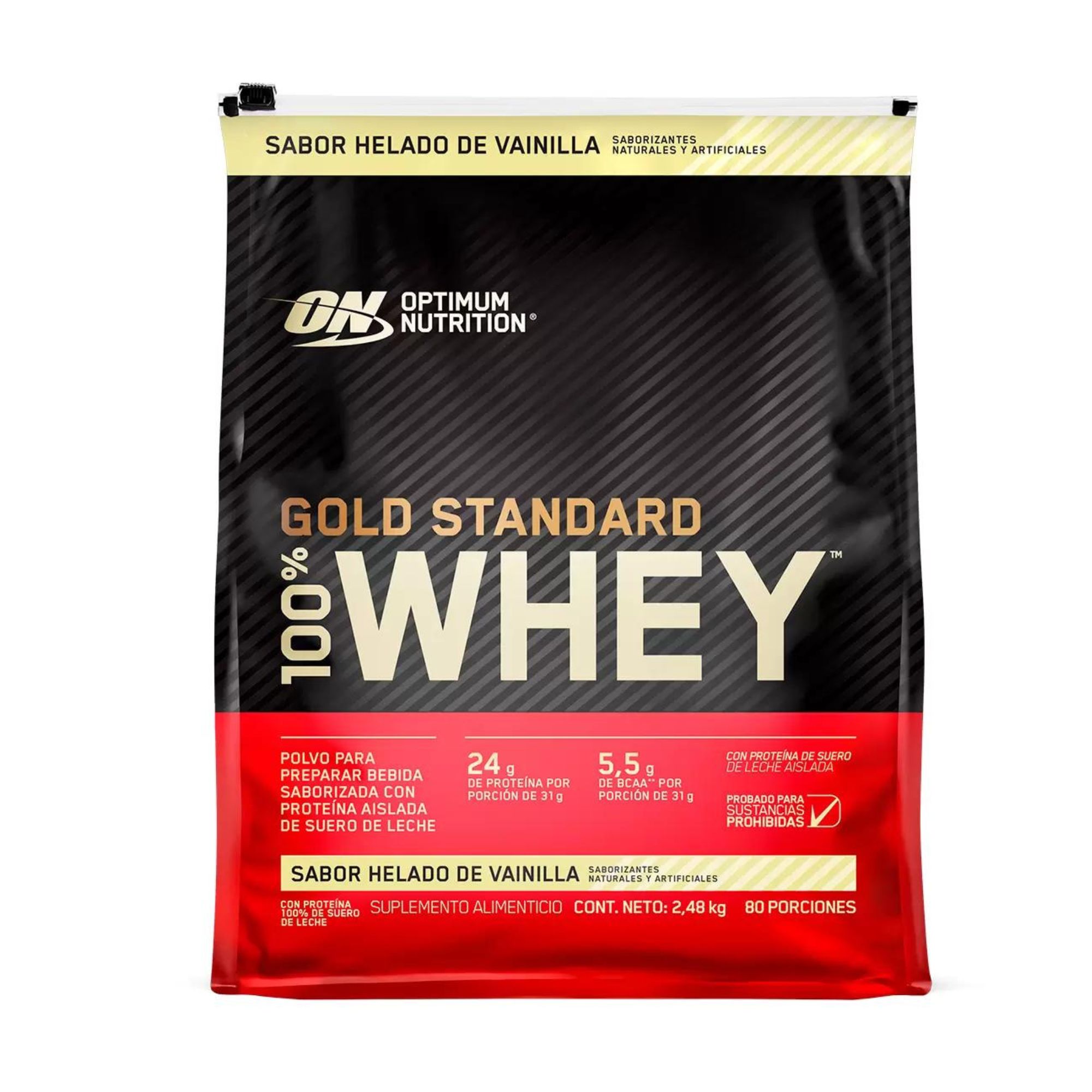 Proteína Gold Standard 100% Whey Vainilla O N 2.48 Kg