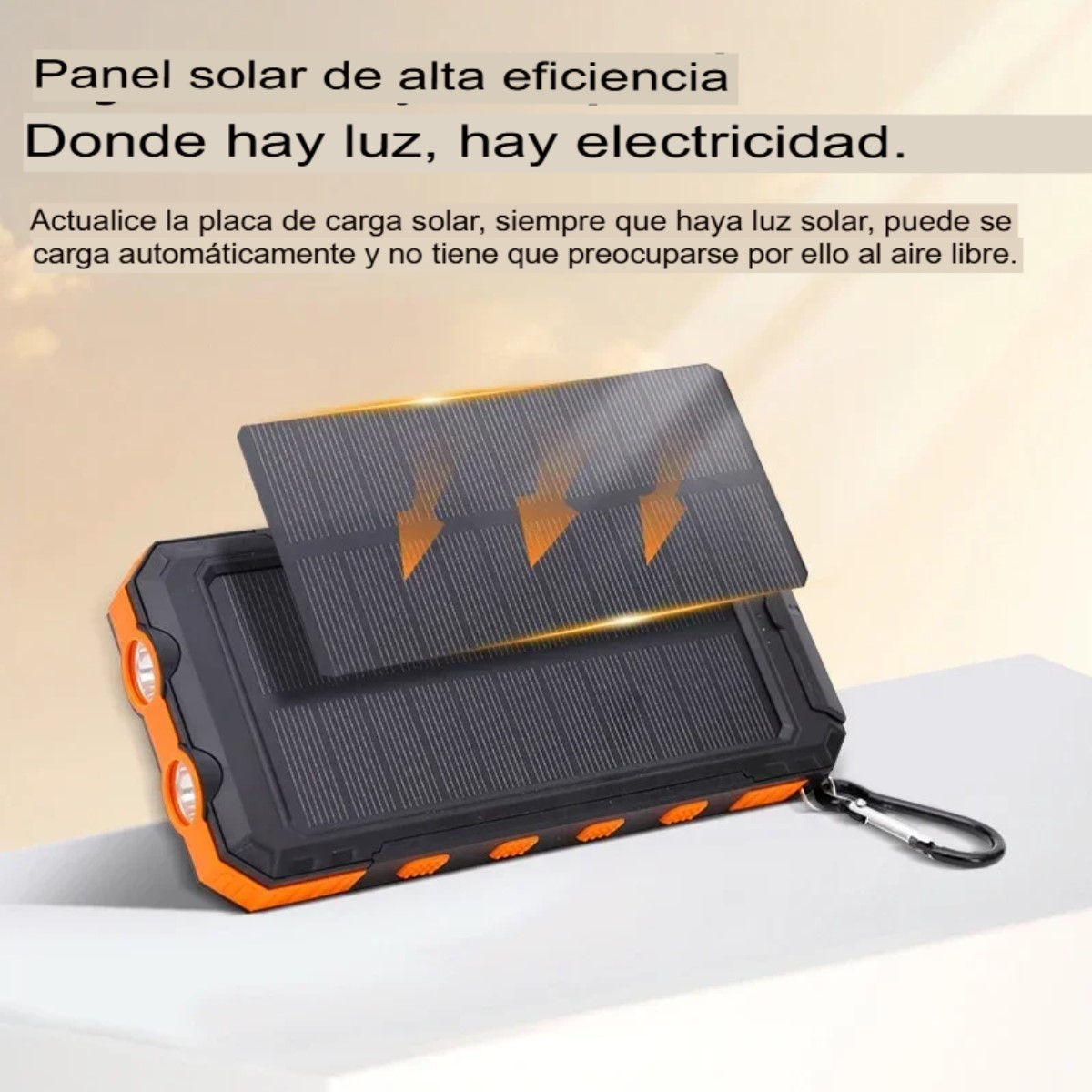 Batería banco energía panel solar verde recargable energía respaldo portátil aire libre 200000mAh