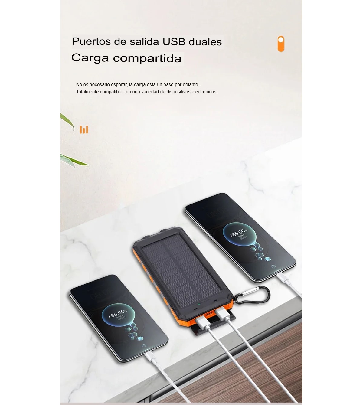 Batería banco energía panel solar verde recargable energía respaldo portátil aire libre 200000mAh