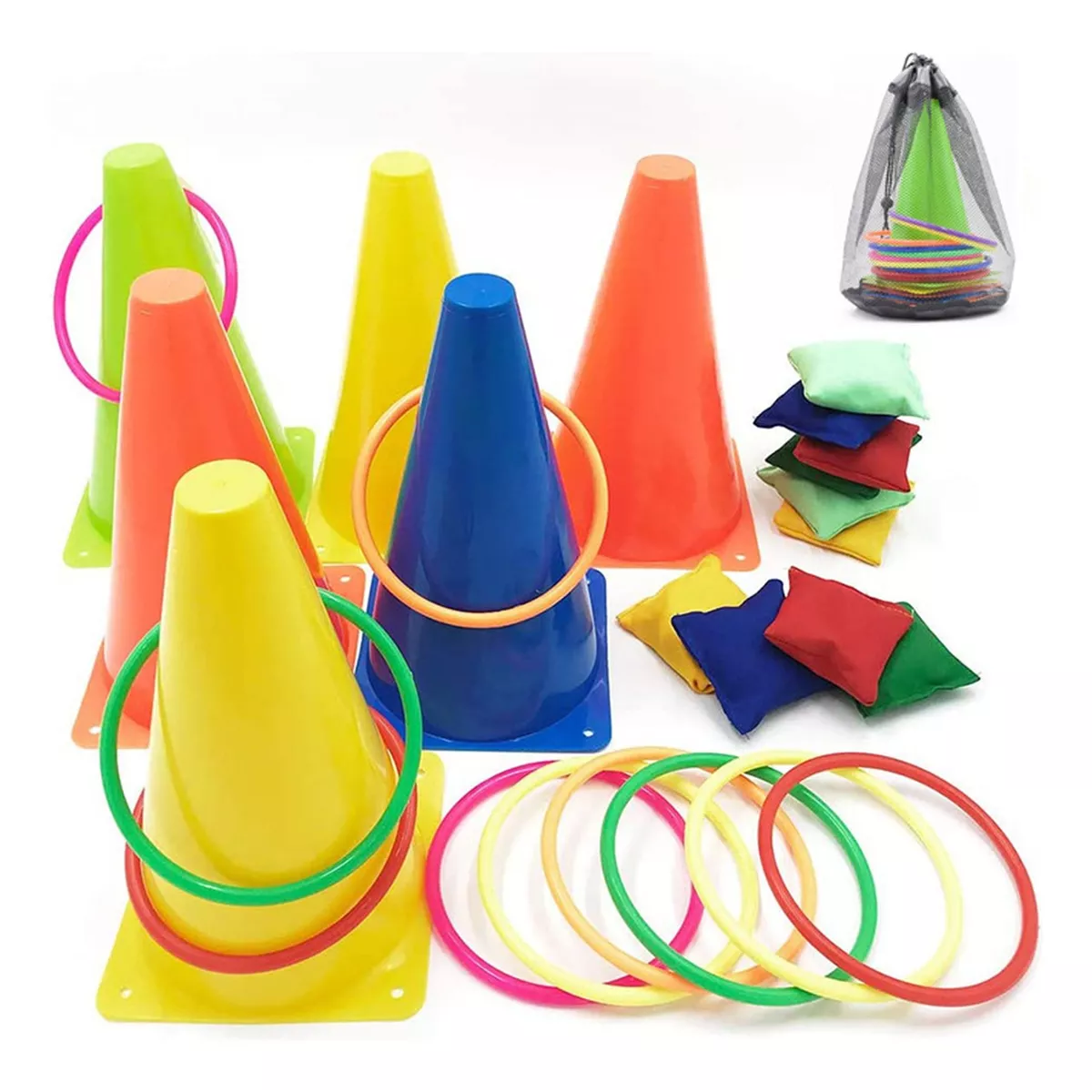 3 En 1 Juego De Punteria Con Aros De Plástico Para Niños