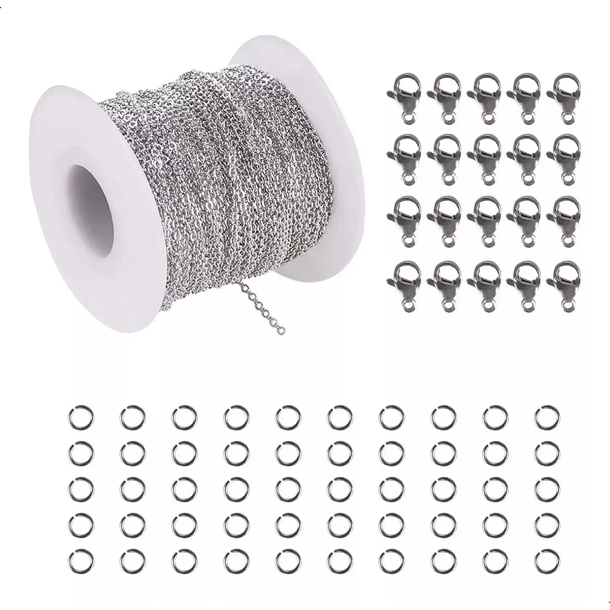 Materiales Para Joyeria Cadena De Acero Inoxidable 2mm X 10m