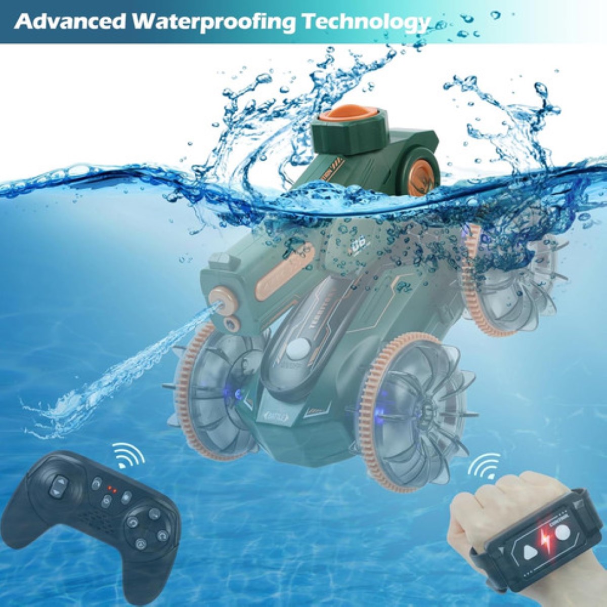Buachois Coche RC 1/16 6x6 Todo Terreno Con Suspensión Independiente – Batería 7.4V, 40m De Alcance, 30min De Juego, Para Niños