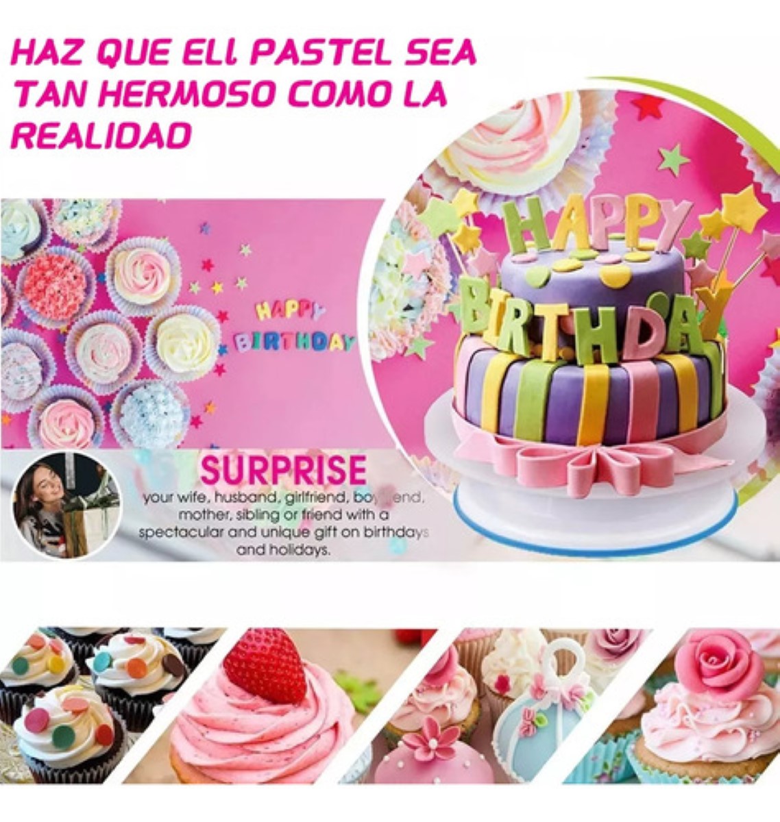 Kit De Decoración De Pasteles Set De Reposteria 322pzs COLORES