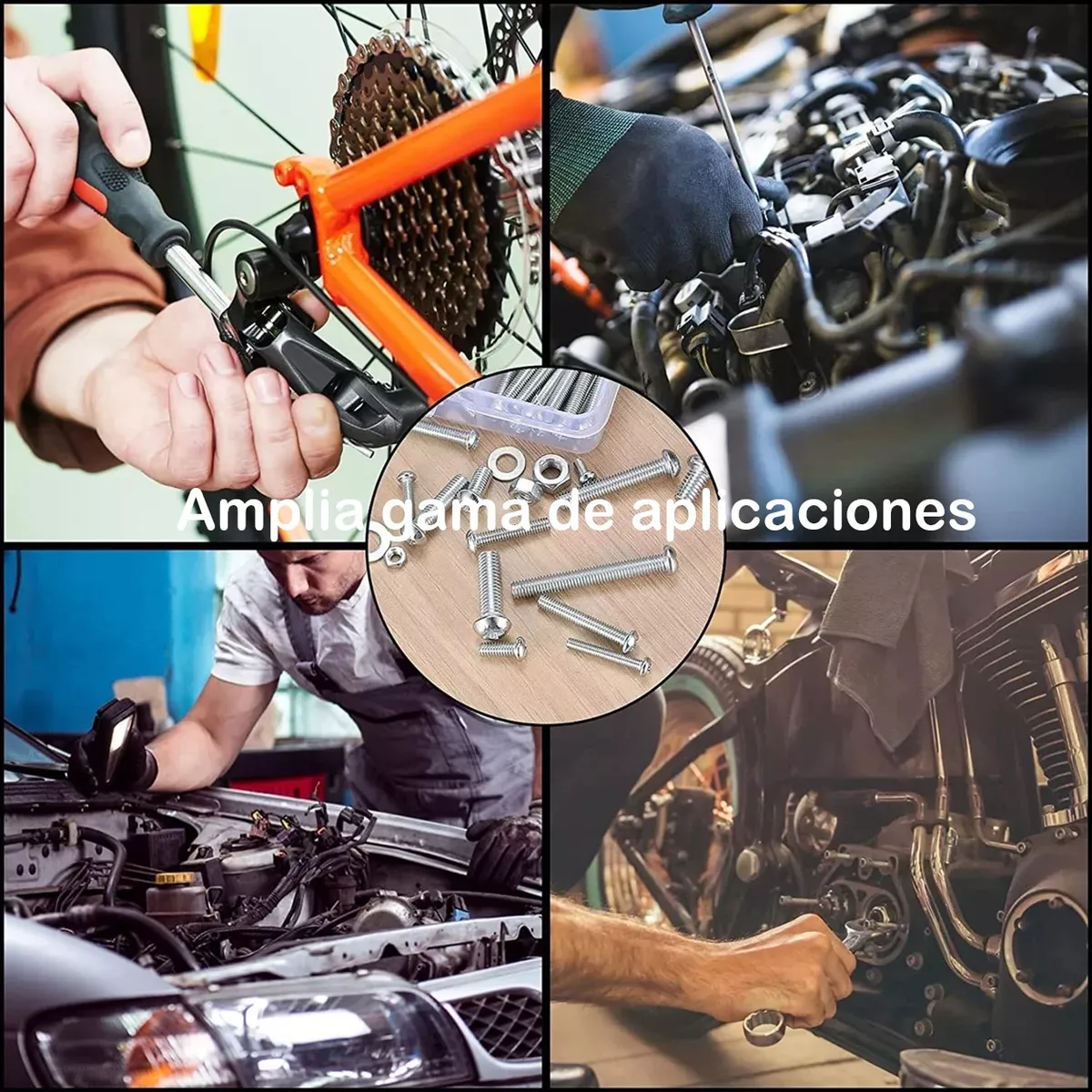 Kit Surtido De 2224 Piezas De Tornillos, Pernos Y Tuercas