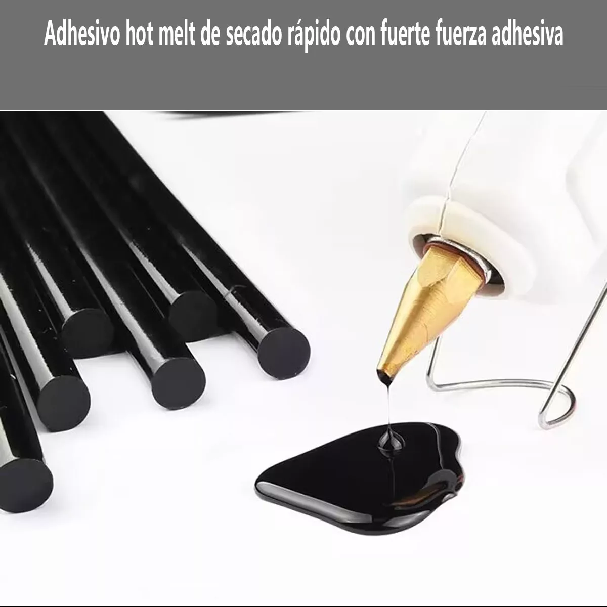 1 Kg Barras de silicon Negro 7mm X 240mm