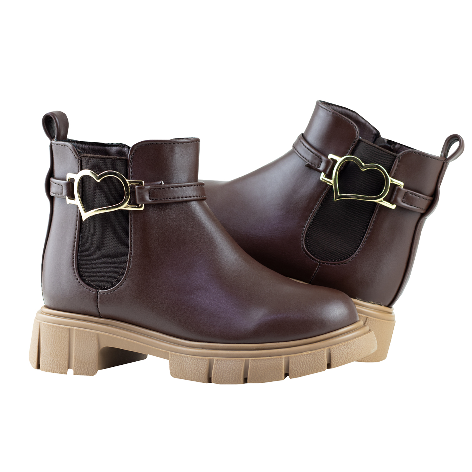 Botines Clásicos Para Niña Vestir Karsten 34001-2B Chocolate 22-26