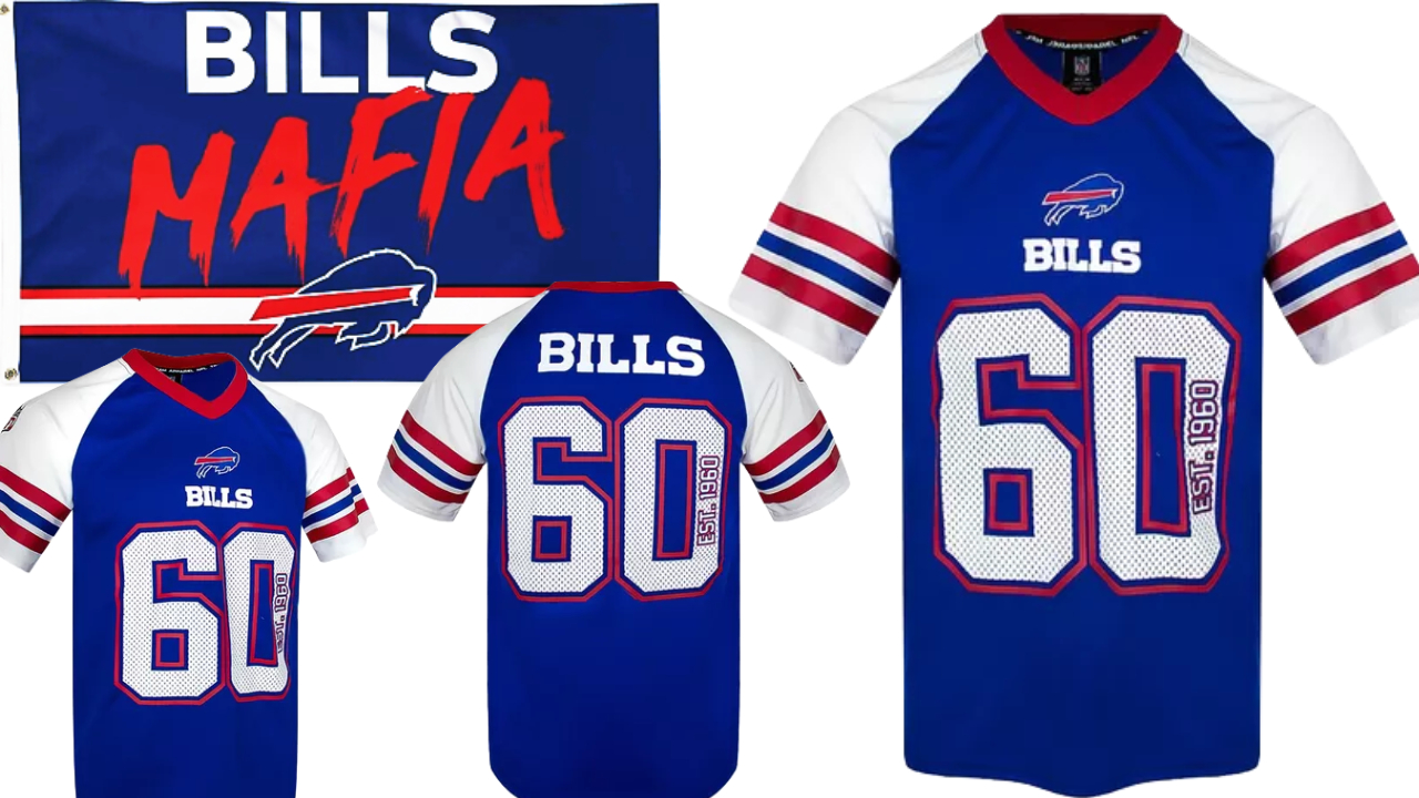 Playera deportiva tipo Jersey NFL Buffalo Bills