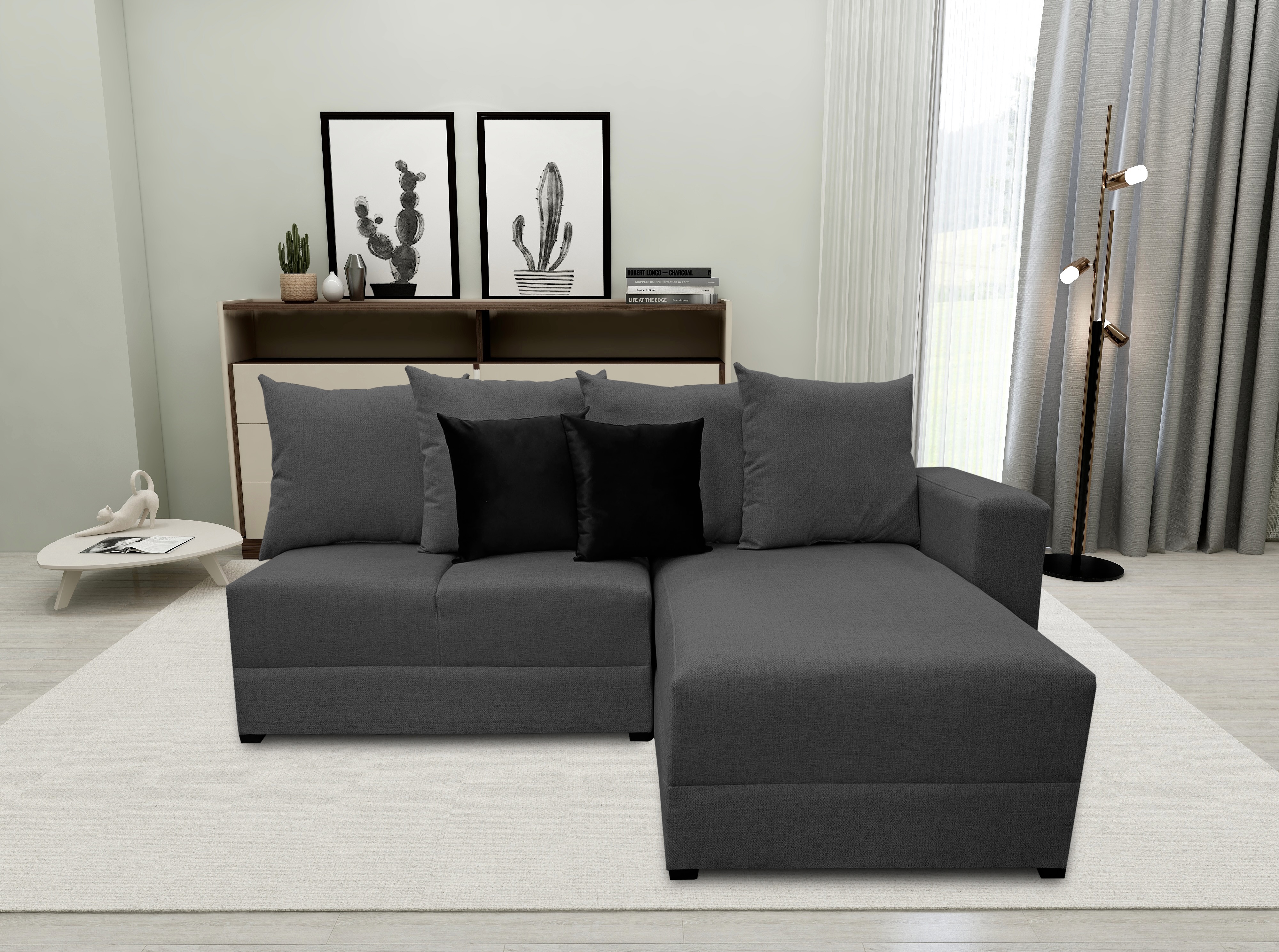 Sala Esquinera Orlando Gris Oxford - 200 x 160 cm, El Bazar Store.