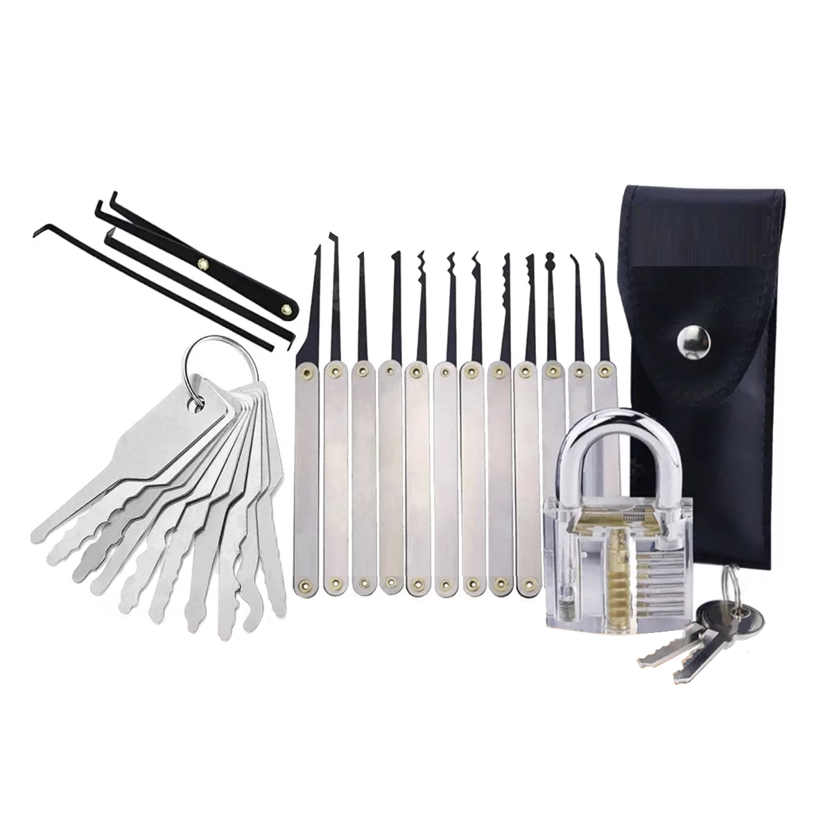 Kit Ganzuas Cerrajero Ganzuas Lishi Multipunto Candado 27pz