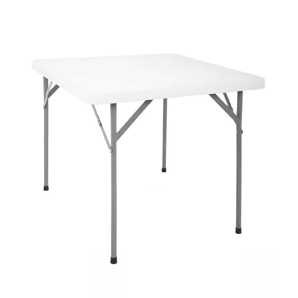 Mesa Plegable Cuadrada Plástico Resistente 86cm Jardin Exter Color Blanco