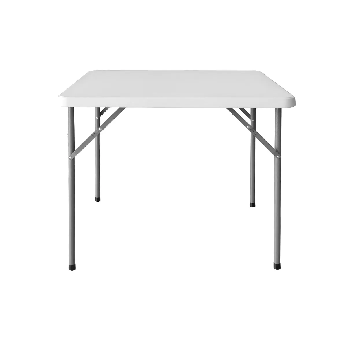 Mesa Plegable Cuadrada Plástico Resistente 86cm Jardin Exter Color Blanco