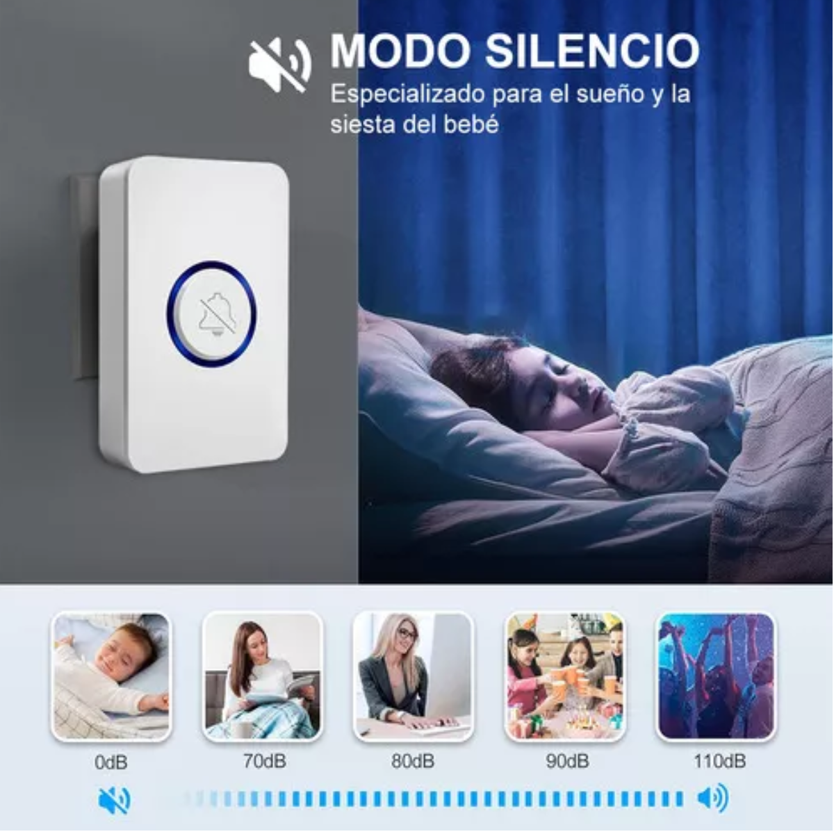 Timbre Timbres 200m 61 Melodías 110 Volumen. Blanco