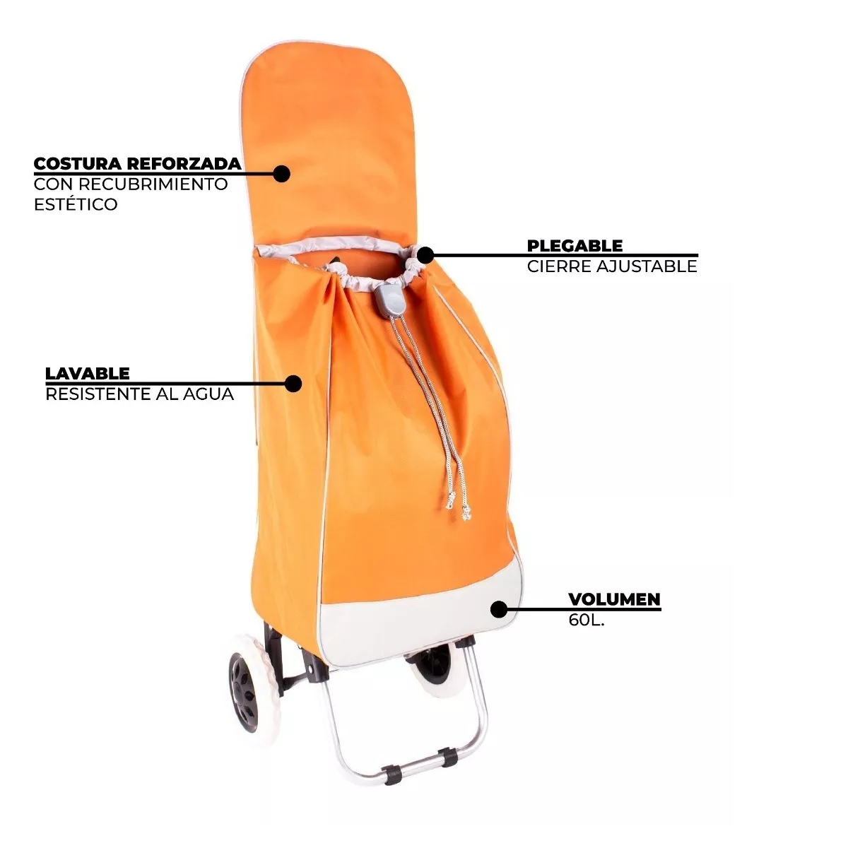Carrito Para Mandado Sencillo  Naranja