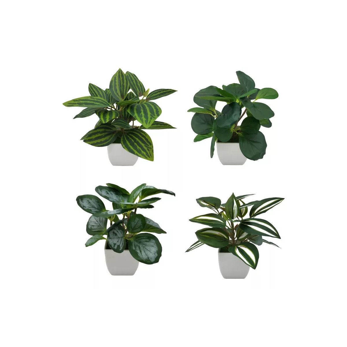 4 Macetas Plantas Artificiales Macetas Decorativas