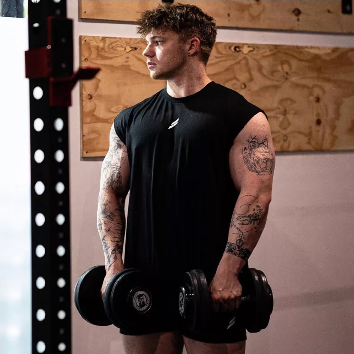 Playeras Gym Sin Mangas Hombre Deportiva Color:Negro  Talla  M