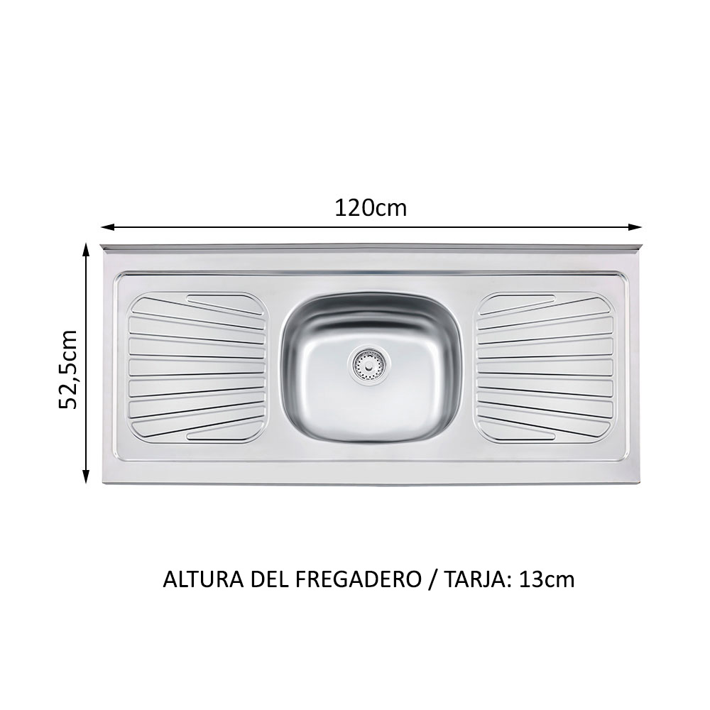 Cocina Integral Completa Madesa Glamy 200cm con Tarja MB 