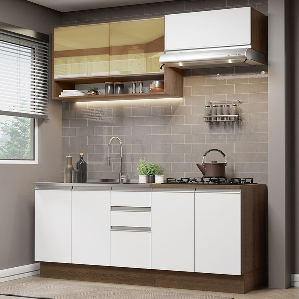 Cocina Integral Completa Madesa Glamy 200cm con Tarja MB 