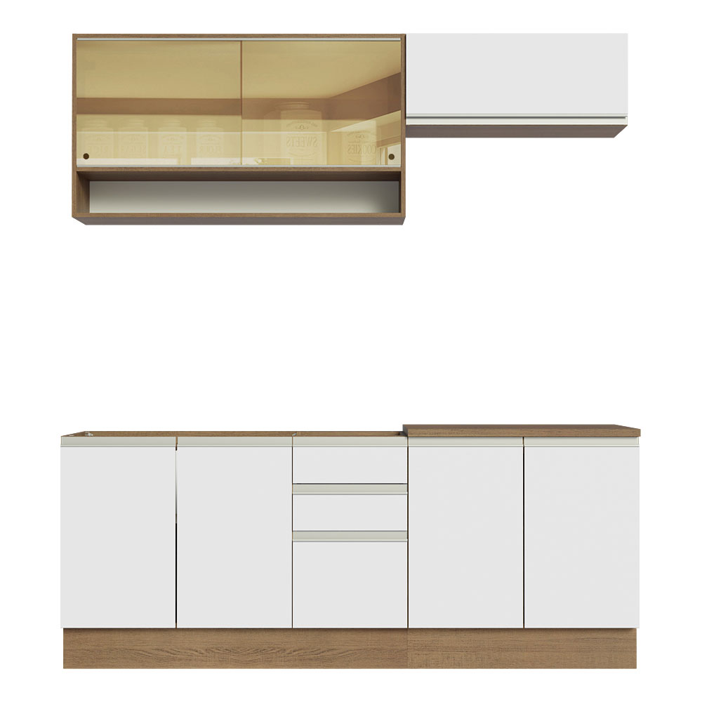 Cocina Integral Completa Madesa Glamy 200cm con Tarja MB 