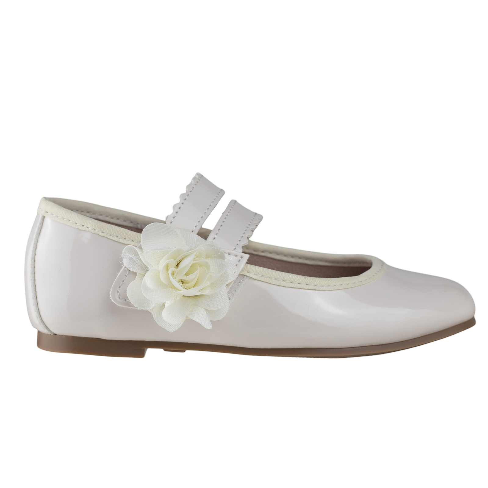 Zapato Flats Niñas Para Fiesta Karsten 35404-2-a Hueso 22-26
