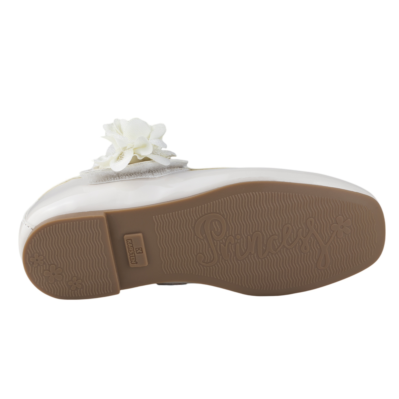 Zapato Flats Niñas Para Fiesta Karsten 35404-2-a Hueso 22-26