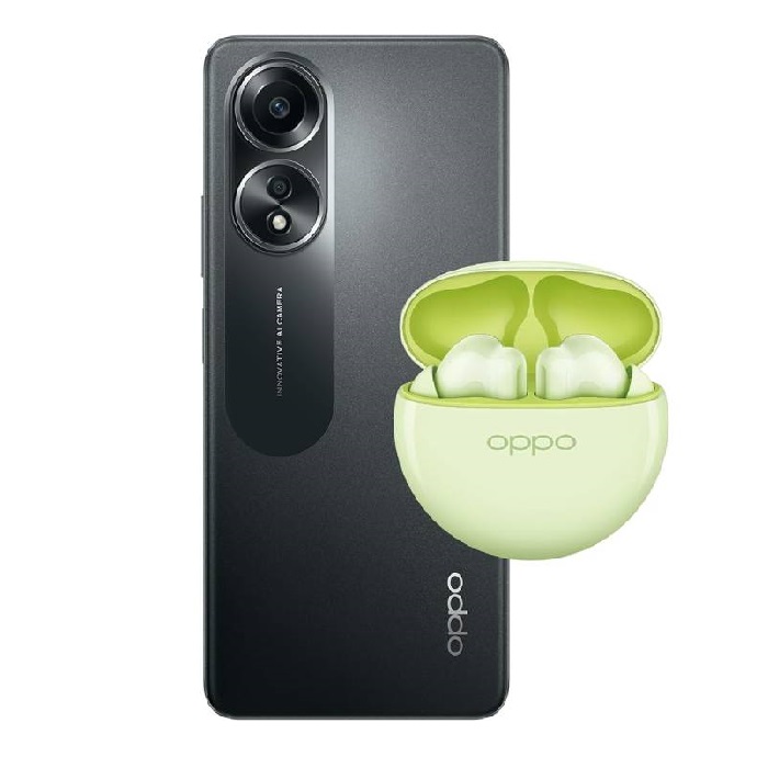 Bundle Oppo A58 8/256gb Negro Telcel+ Enco Buds2 De Regalo