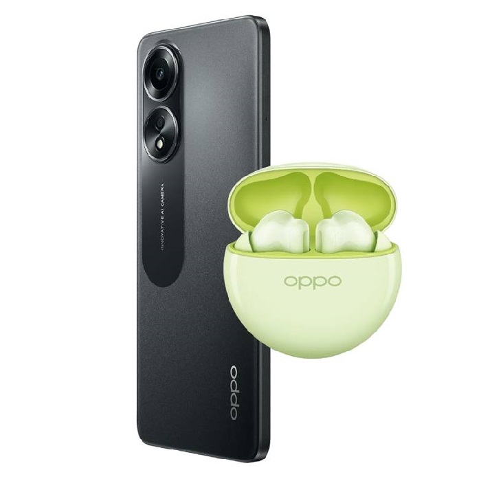 Bundle Oppo A58 8/256gb Negro Telcel+ Enco Buds2 De Regalo