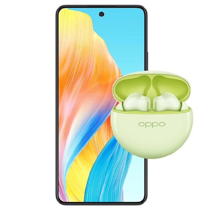 Bundle Oppo A58 8/256gb Negro Telcel+ Enco Buds2 De Regalo