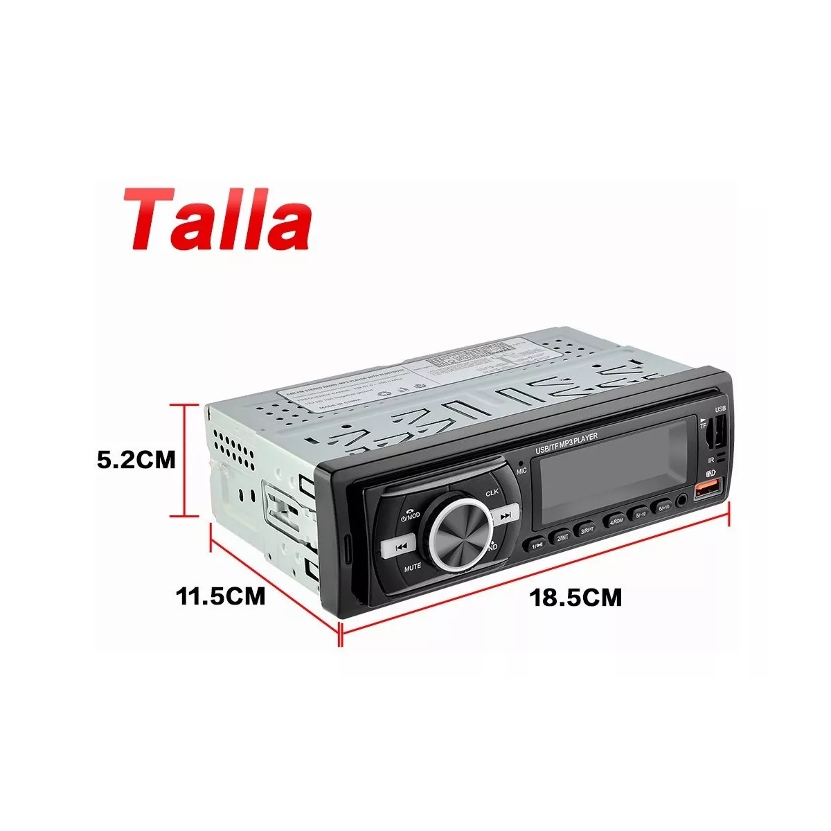 Stereo Auto Con Mp3 2 Usb Bluetooth 1 Din