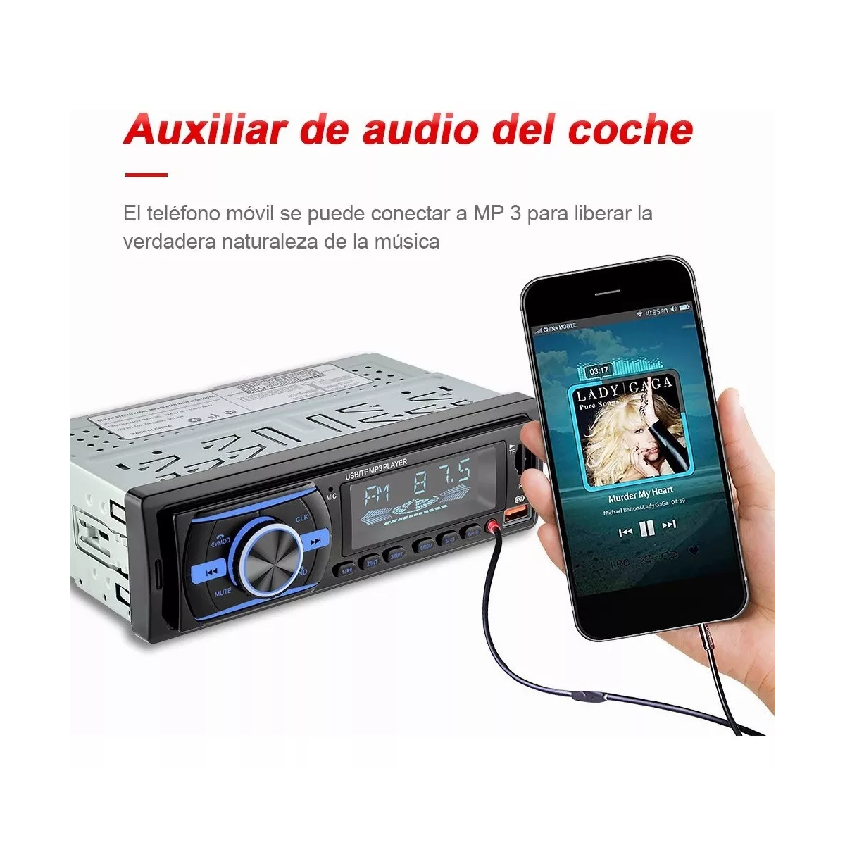 Stereo Auto Con Mp3 2 Usb Bluetooth 1 Din