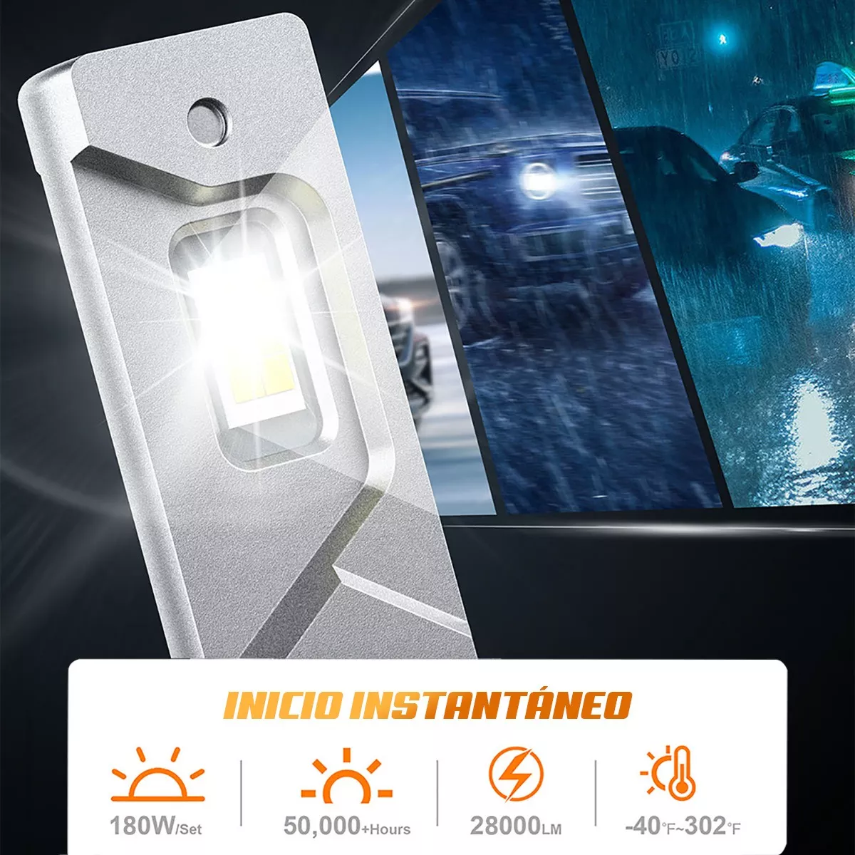 Kit Focos De Luz Led  28000lm Conector:9006 / Blanco Canbus Csp