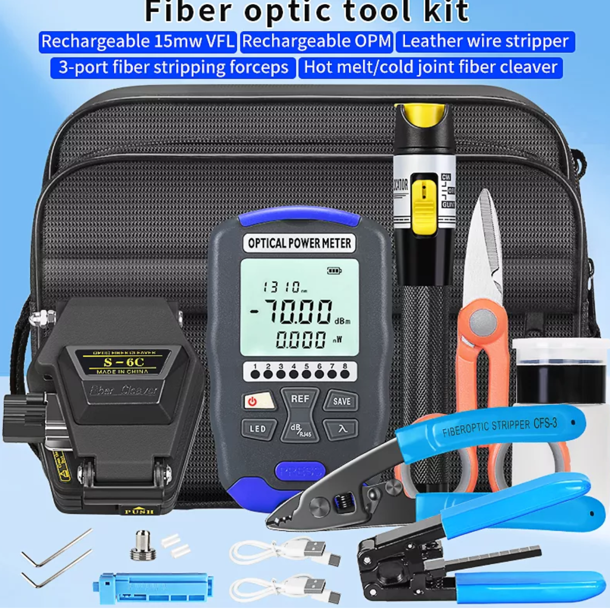Kit De Herramientas De Fibra Óptica