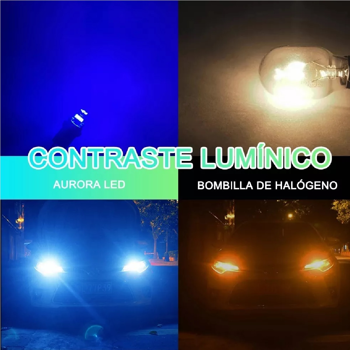 10 Focos Led Pellizco T10 W5w 194 168 2825 192 Azul
