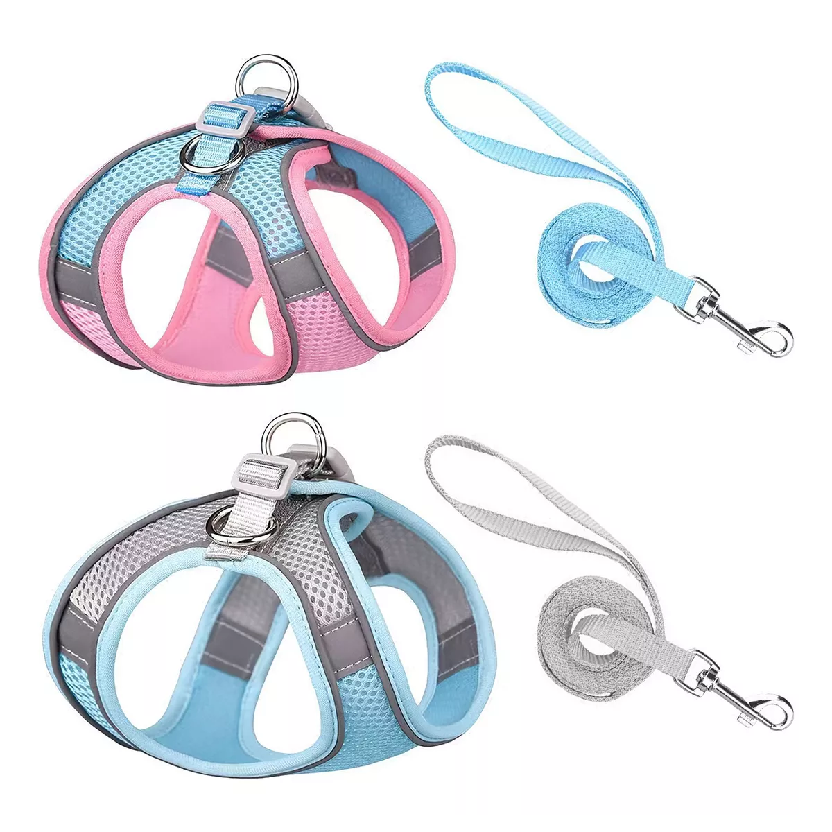 Set 2 Pechera Arnés Y Correa Para Perros Y Gatos Estilo1 Talla XS