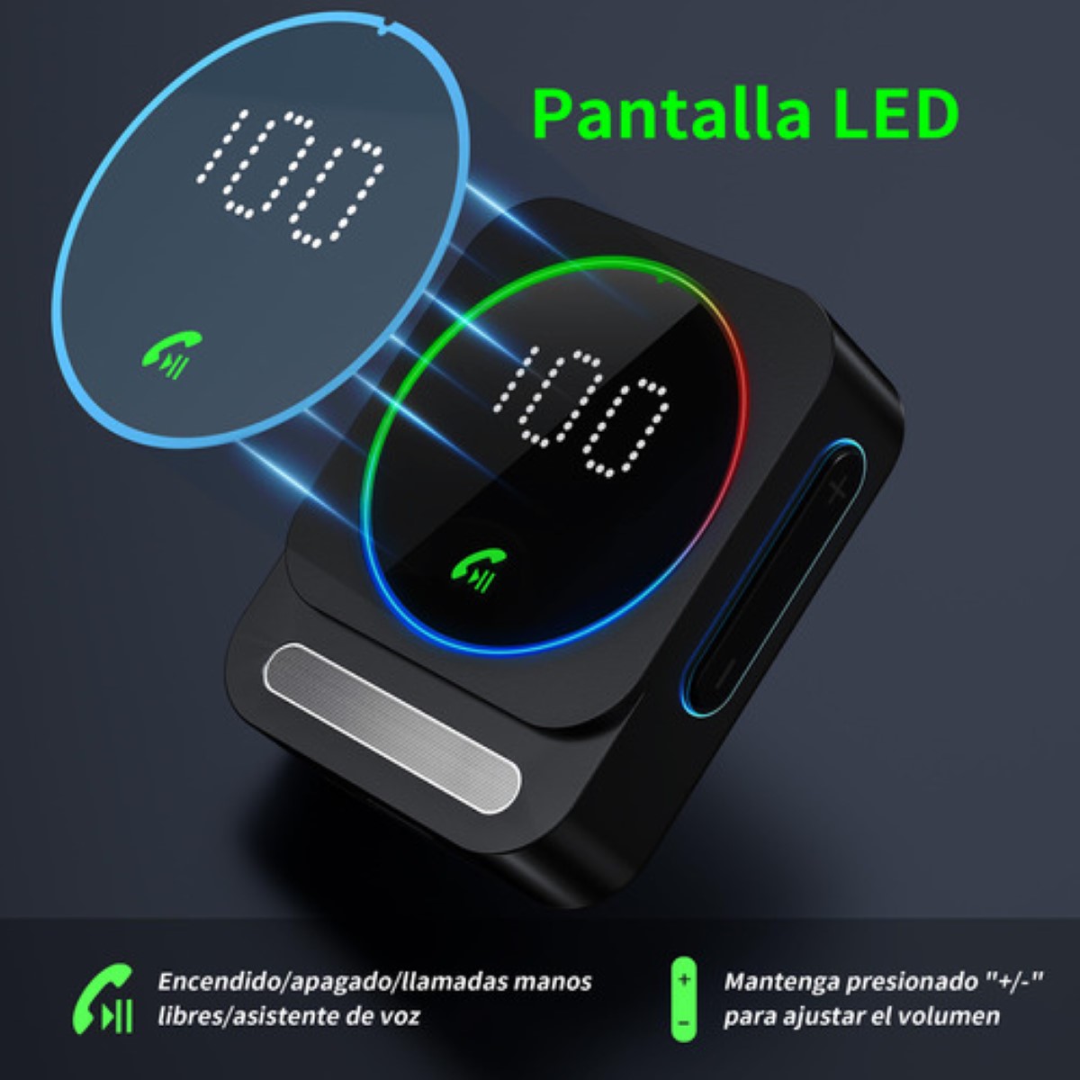 Adaptador Auxiliar Bluetooth, Receptor De Audio Con Jack 3.5 NEGRO
