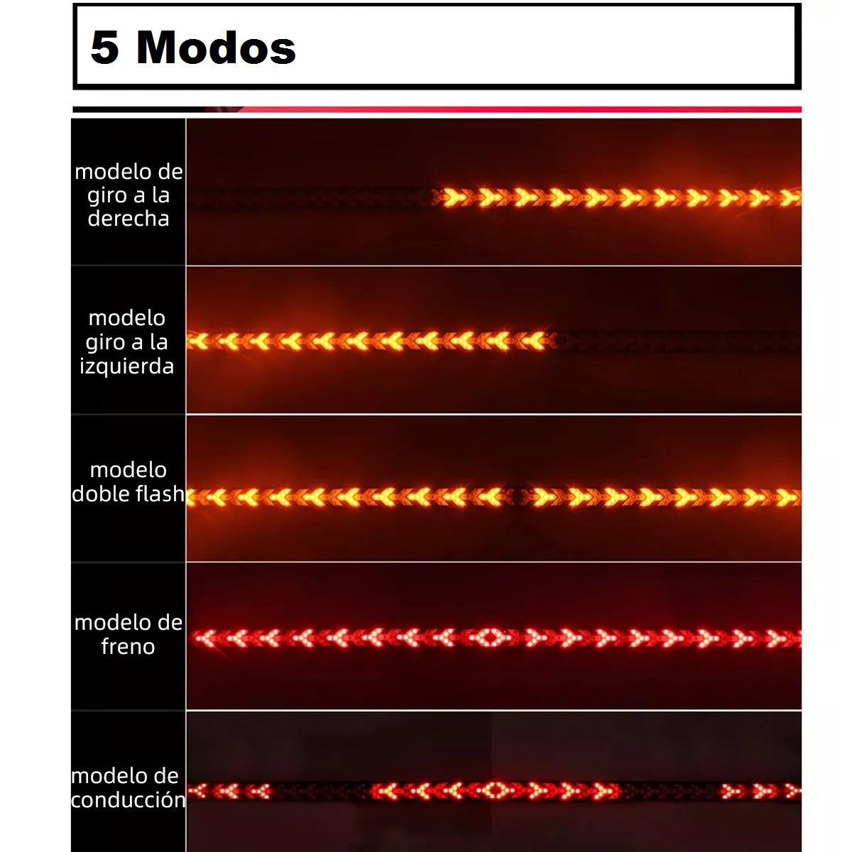 Tira Trasera 1.5m Luces Direccionales Secuencial Drl Auto Camion
